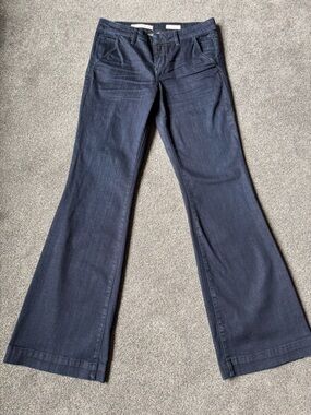 Pilcro and the Letterpress Dark Blue Flare Jeans